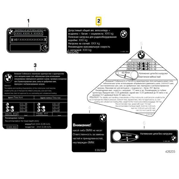 BMW純正 ラベル「有効積載量」 71248354827 JP店