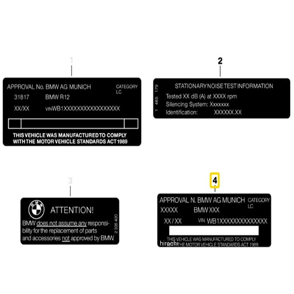 BMW純正 型式プレート 71248354850 JP店