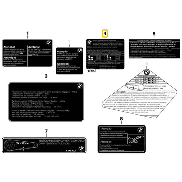 BMW純正 ラベル「タイア取付け」 71248568534 JP店