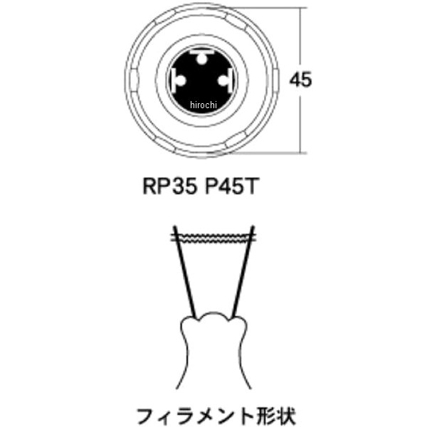 M&H マツシマ ヘッドライト用白熱電球 6V35/35W RP35 P45T GP2701 JP店