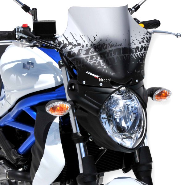 0604XX094 アルマックス ERMAX スポーツスクリーン 24cm 09年-15年 SVF650Gladius サテンブラック 060447094 JP店