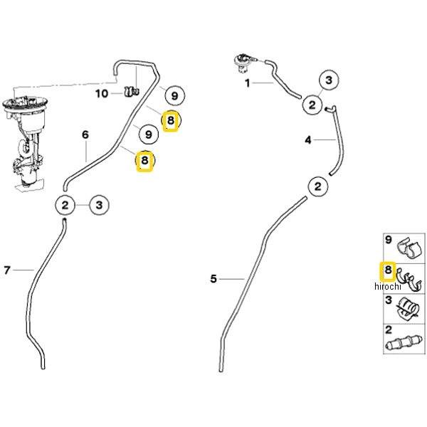 BMW純正 ホース ホルダー 13901720201 JP店