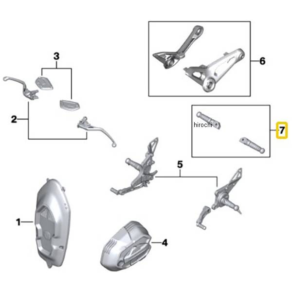 BMW純正 パッセンジャー用フットレスト セット 77252463376 JP店