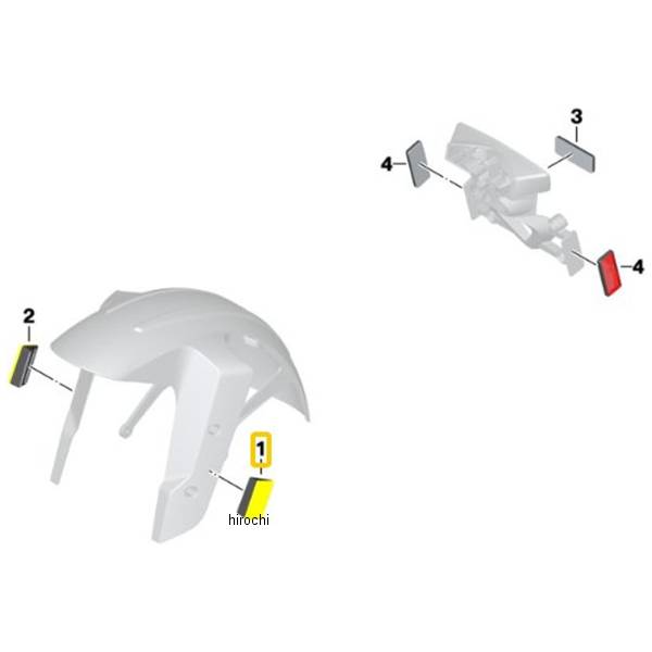 BMW純正 リフレクター 黄 左 63148565844 JP店
