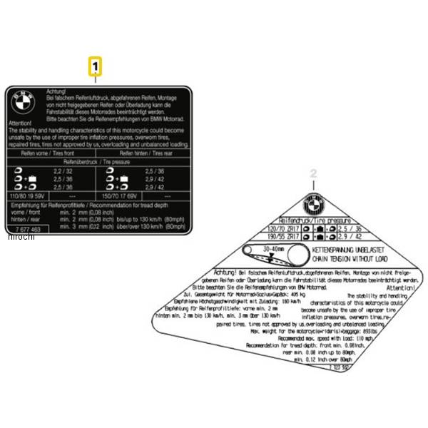樂天商城 - BMW純正 ラベル「タイア取付け」 71248382745 JP店