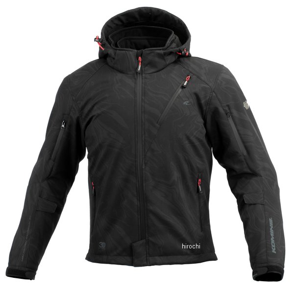 【メーカー在庫あり】 コミネ KOMINE 秋冬モデル プロテクトソフトシェルウィンターパーカ-IFU ネオブラック マーブル XLサイズ JK-5792 JP店