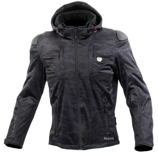 【メーカー在庫あり】 コミネ KOMINE 秋冬モデル ハイプロテクトソフトシェルシステムパーカ ブラックカモ 2XLサイズ JK-623 JP店(2.0)