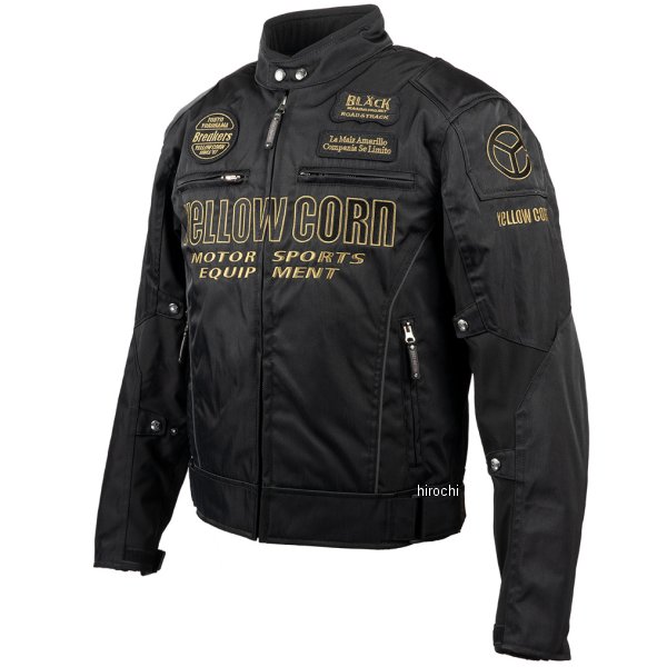 イエローコーン YeLLOW CORN 2022年秋冬モデル ウィンタージャケット 黒/ゴールド Lサイズ YB2303 JP店