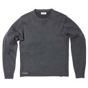 カドヤ KADOYA ニット ELBOW PATCH KNIT チャコール Lサイズ 6267 JP店