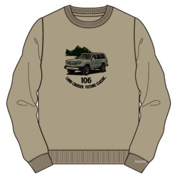 トヨタ ランドクルーザー スウェットシャツ ランクル106 ベージュ XLサイズ 2202TY02-33 JP店