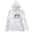 ホンダ スーパーカブ スウェットパーカ ラインタッチ 白 Lサイズ 2202HD02-53 JP店(2)