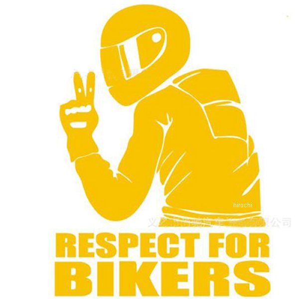  エナジープライス EnergyPrice RESPECT FOR BIKERS粘着シール 黄 27363003 JP店
