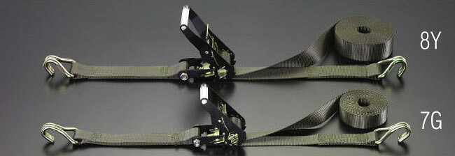 【メーカー在庫あり】 エスコ(ESCO) 35mmx5.3m/660kg ベルト荷締機 ラチェット式/O...