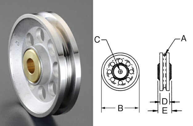 ●サイズ:A:7.9mm、B:φ44mm、C:7.9mm、D:11.1mm、E:16.5mm●重量:80g000012094336　