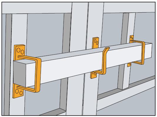 【メーカー在庫あり】 エスコ(ESCO) 103x52mm 座付貫抜 スチール製/通し 000012256...