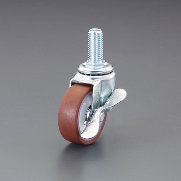 【メーカー在庫あり】 エスコ ESCO φ 75mm 自在キャスター(ウレタン車/ブレーキ付) 000012346188 JP店