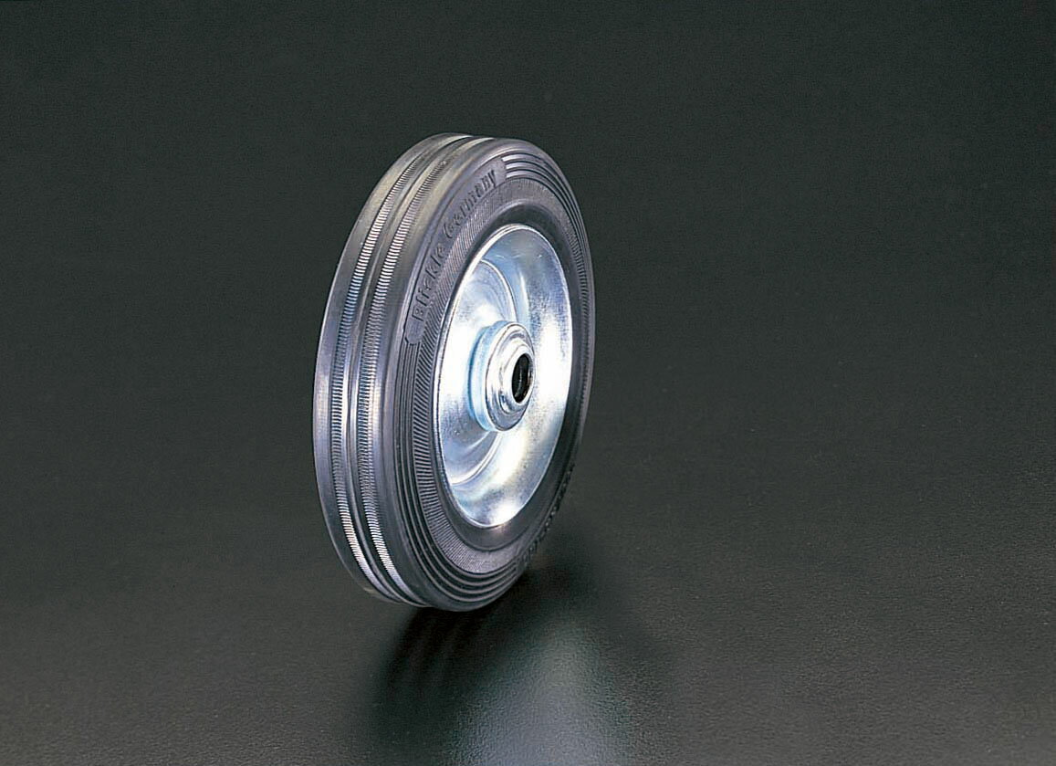 【メーカー在庫あり】 エスコ ESCO 80x25mm 車輪 ラバータイヤ・スチールリム・ローラーベアリング 000012065751 JP