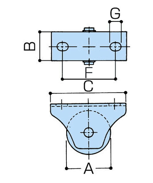 【メーカー在庫あり】 エスコ ESCO 75mm 戸 車 重量用・V型 000012254652 JP