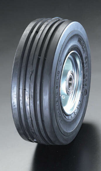 【メーカー在庫あり】 エスコ ESCO 400x105mm 車輪 エラスティックタイヤ・スチールリム・ベアリング 0..