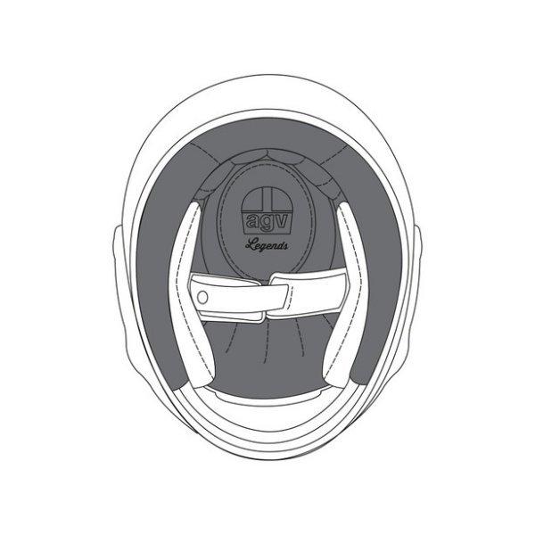 【メーカー在庫あり】 エージーブイ AGV トップパッド JIS X3000 アジア フィット プレミアムブラック Sサイズ KIT0012300101 JP店