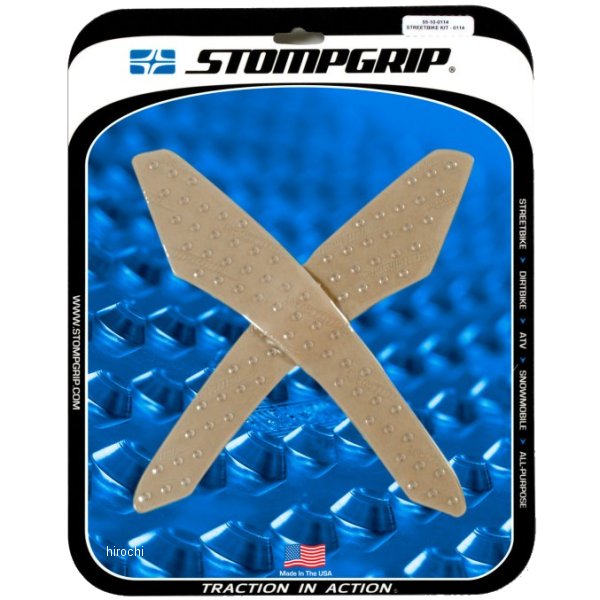 ストンプグリップ STOMPGRIP トラクションパッドタンクキット 09年-15年 V-MAX クリア 55-10-0114C JP店