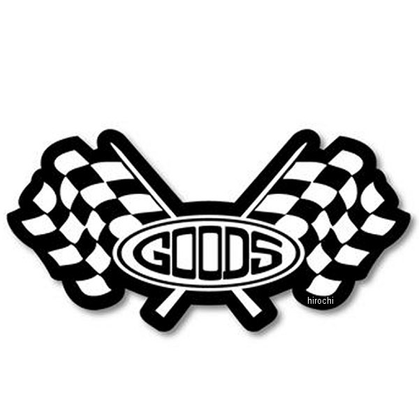  GOODS グッズ ステッカー "MGG CHECKER FLAG" 黒/白 GA-00126 JP店