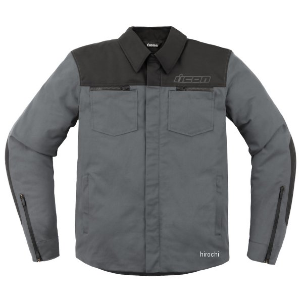 アイコン ICON 春夏モデル ジャケット UPSTATE CANVAS グレー Lサイズ 2820-6243 JP店