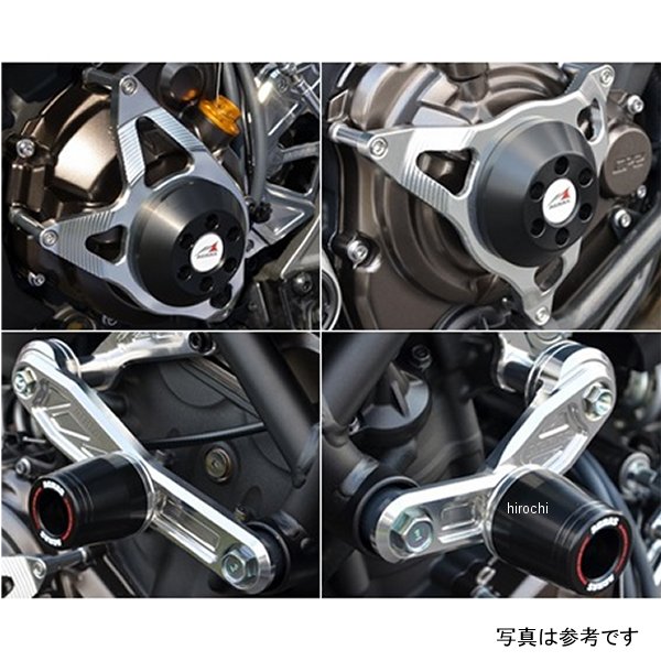 アグラス AGRAS レーシングスライダー 4点セット φ50 ロゴ有り MT-07 黒 342-274-0...