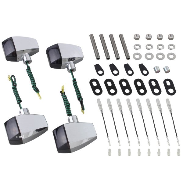 ポッシュ POSH ウインカーキット ZRタイプ クリスタルカット シングル仕様 GPZ900R メッキ/スモーク 038087 JP店