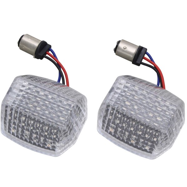 ポッシュ POSH LEDコンバージョンセット レンズ一体式 3線式段違いピン ZRX1200S/R、ZRX1100/400 クリア 2個入り 071428 JP店