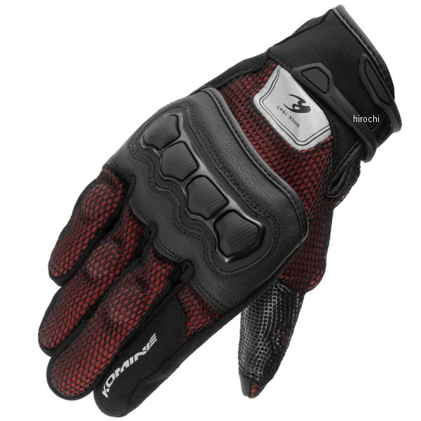 Gloves - 【メーカー在庫あり】 コミネ KOMINE 春夏モデル プロテクト3Dメッシュグローブ 赤 Mサイズ GK-2153 JP店