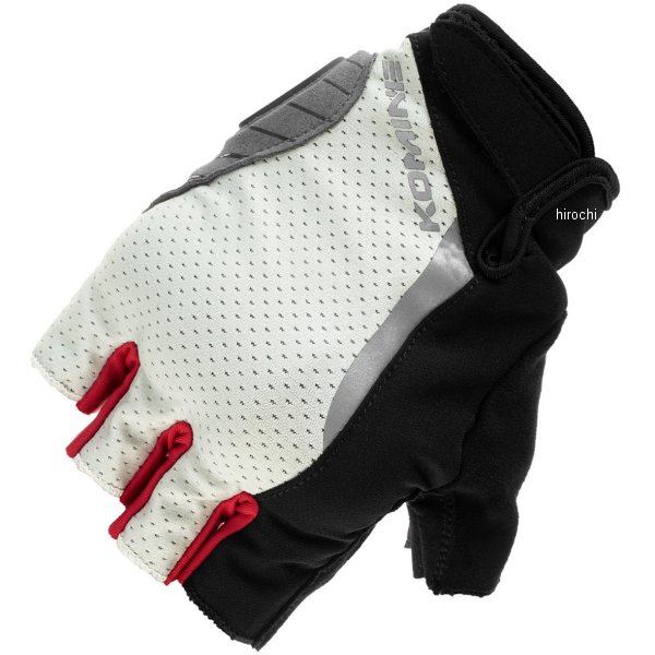 Bike Wear - 【メーカー在庫あり】 コミネ KOMINE 春夏モデル プロテクトフィンガーレスメッシュグローブ ライトグレー/黒 Sサイズ GK-2593 JP店