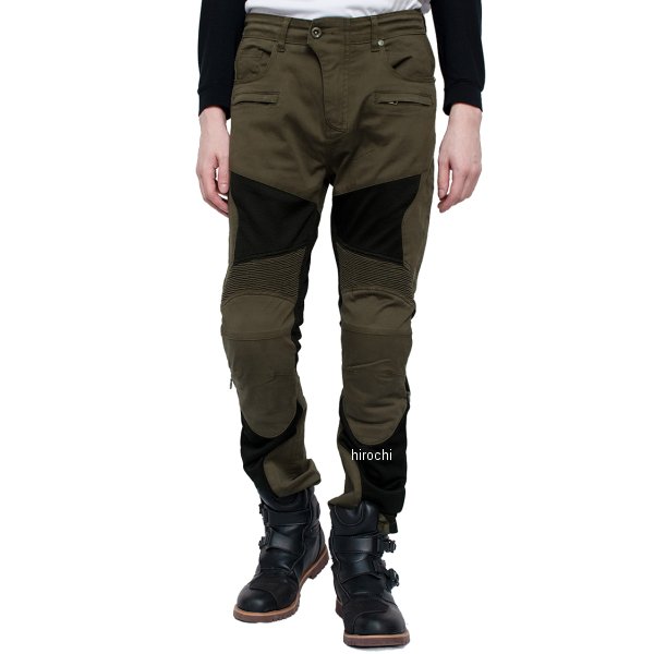 【メーカー在庫あり】 コミネ KOMINE 春夏モデル ストレッチャブルプロテクトメッシュパンツ オリーブ Lサイズ PK-755 JP店