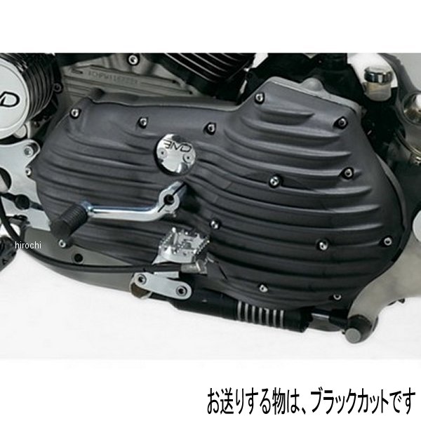 部品屋K&W EMD プライマリーカバー リブ付き 91年-03年 XL ブラックカット PCXL-R-R-1 JP店