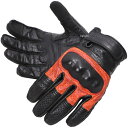 【メーカー在庫あり】 デグナー DEGNER メッシュレザーショートグローブ 黒/オレンジ XLサイズ TG-76M JP店