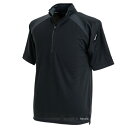 【メーカー在庫あり】 TSデザイン ショートスリーブハーフジップ 黒 Mサイズ 3015 JP店