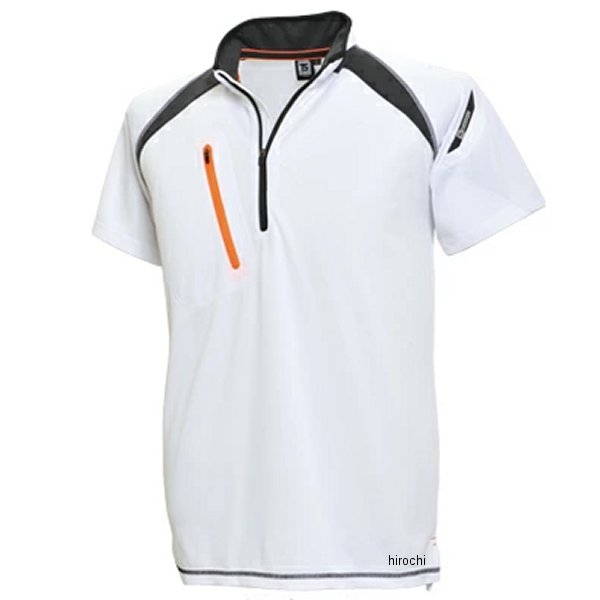 【メーカー在庫あり】 TSデザイン FLASH ショートスリーブハーフジップ 白 SSサイズ 5015 JP店