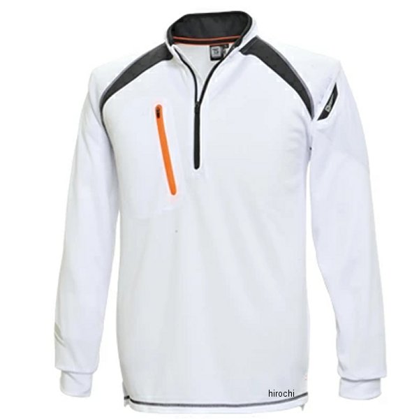 【メーカー在庫あり】 TSデザイン FLASH ロングスリーブハーフジップ 白 6Lサイズ 5025 JP店