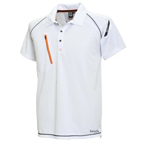 【メーカー在庫あり】 TSデザイン FLASH 半袖ポロシャツ 白 SSサイズ 5065 JP店