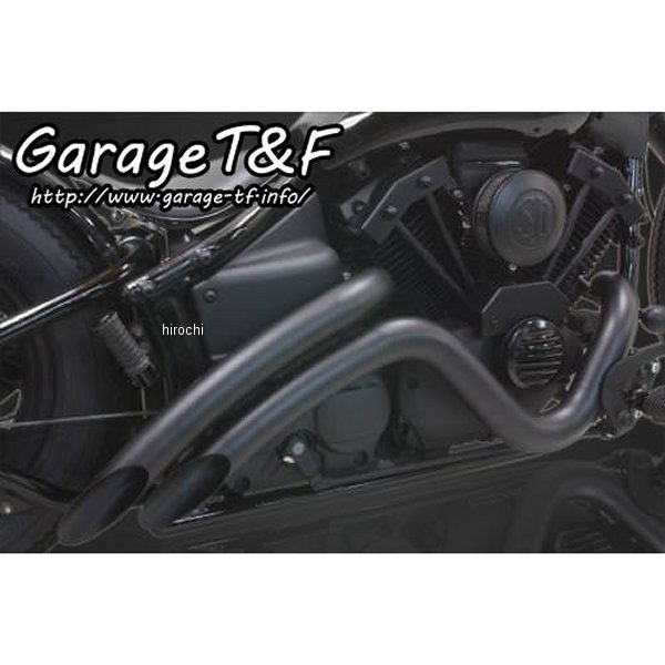 ガレージT＆F ベントマフラー タイプ2 08年以前 ドラッグスター400 黒 DS400VTML04 JP店
