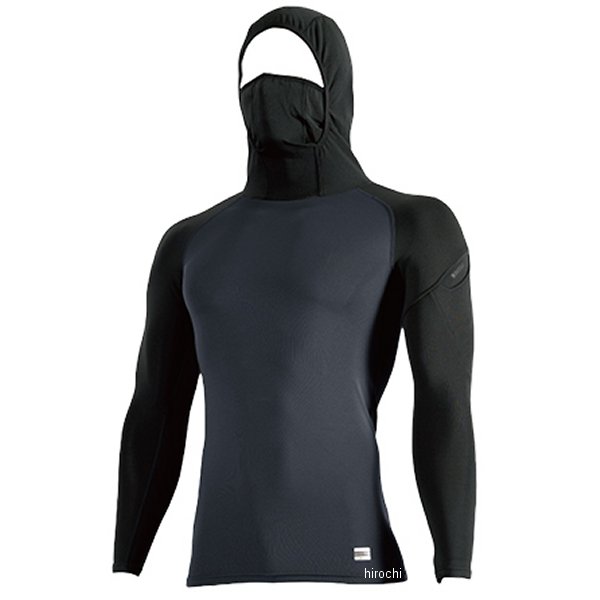 【メーカー在庫あり】 TSデザイン インナー スペースシールドロングスリーブフーディー 黒/チャコール..