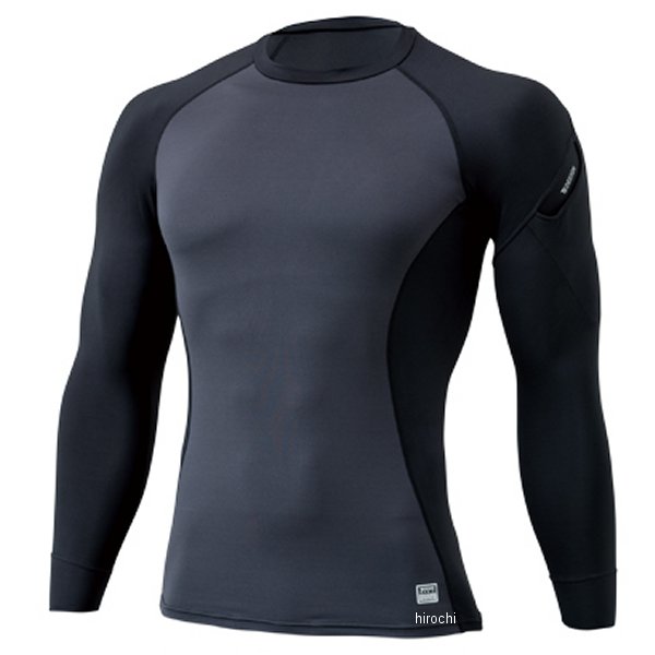 【メーカー在庫あり】 TSデザイン インナー ロングスリーブシャツ 黒/チャコールグレー Mサイズ 8225 J..