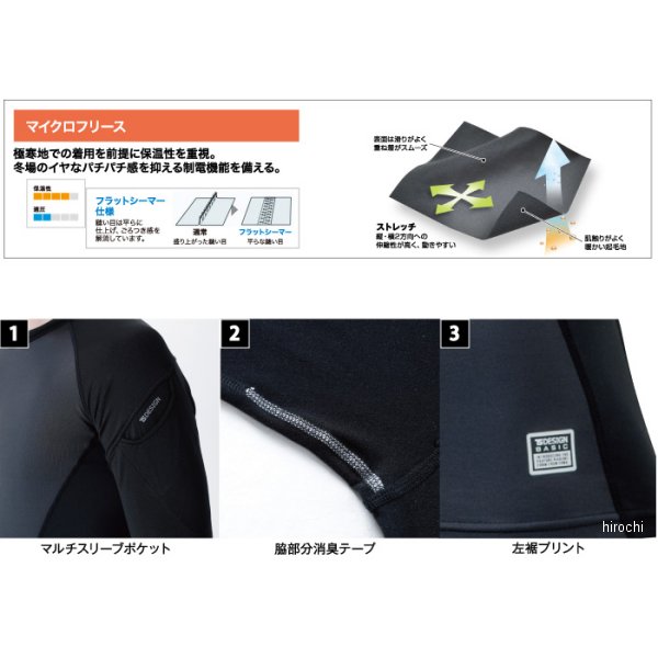 【メーカー在庫あり】 TSデザイン インナー ロングスリーブシャツ 黒/迷彩 Sサイズ...