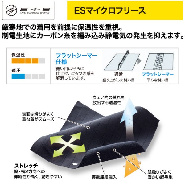TSデザイン インナー ES ロングスリーブシャツ 黒 LLサイズ 82251 JP店