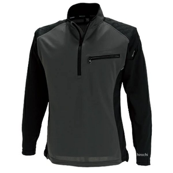 【メーカー在庫あり】 TSデザイン ワークニットロングシャツ 黒/チャコールグレー LLサイズ 846305 JP店