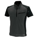 【メーカー在庫あり】 TSデザイン ワークニットショートシャツ 黒/チャコールグレー Mサイズ 846355 JP店(2)
