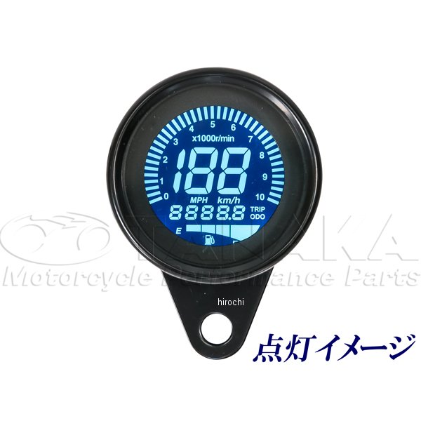 田中商会 汎用（12V） 60mm デジタルスピードメーター ca1643 JP店