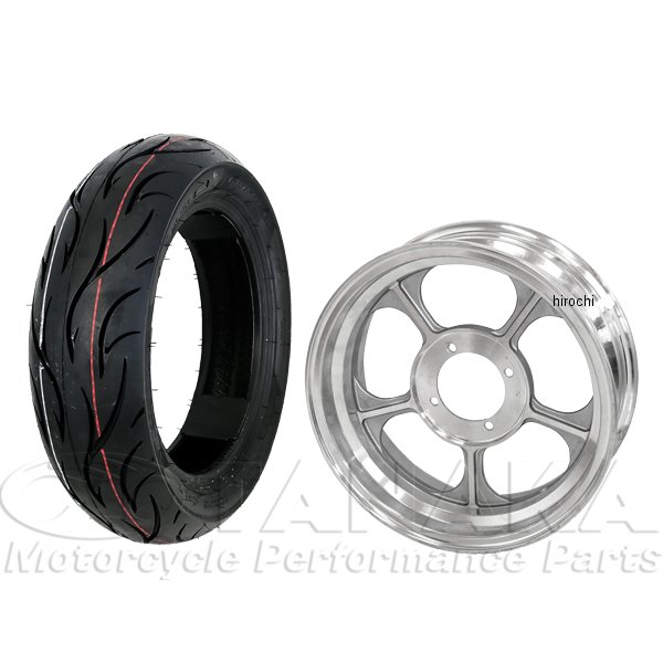 田中商会 12インチアルミキャストホイール4.5J＆DUROタイヤ 130/70-12タイヤセット モンキー ca1760 JP店