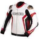 【メーカー在庫あり】 デグナー DEGNER レザーレーシングジャケット 白/赤 Lサイズ 22WJ-6 JP店
