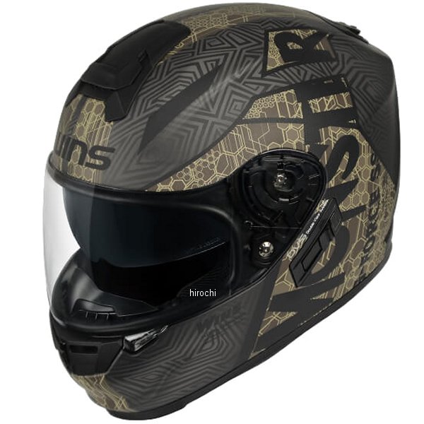 【メーカー在庫あり】 ウインズ WINS フルフェイスヘルメット G-FORCE SS MONSTER type C 黒/茶 Lサイズ 4560385760532 JP店